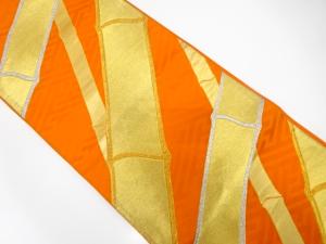 アンティーク　竹節模様織り出し袋帯（着用可）